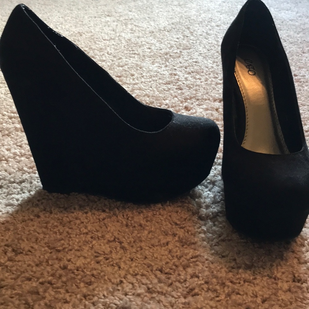 Suede Wedges
